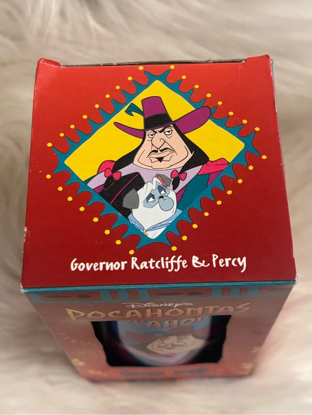 1994 Burger King Disney POCAHONTAS Governor Ratcliffe and Percy Cup/Glass- NIB